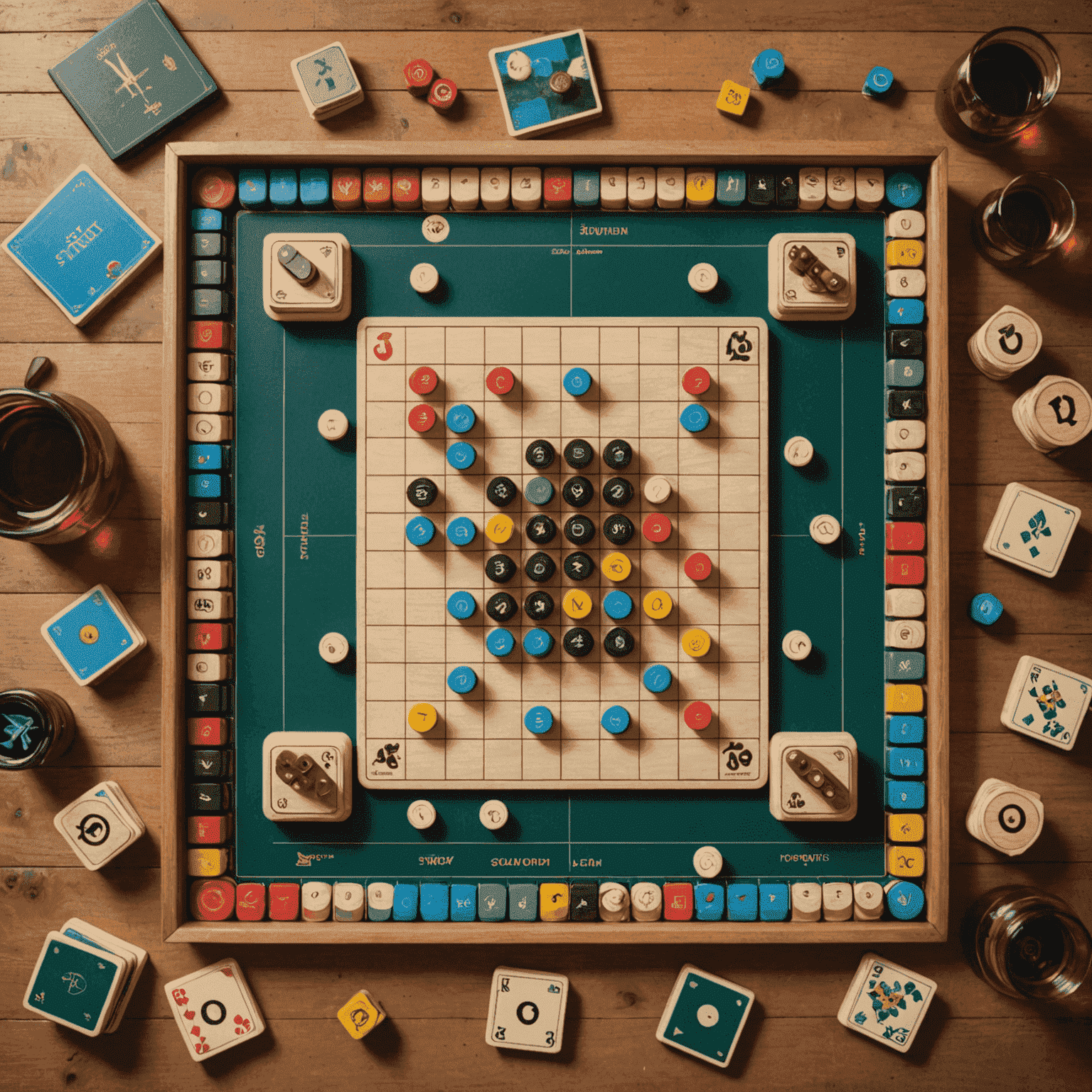 Koleksi permainan papan strategi terbaru 2024 yang ditata rapi di atas meja kayu